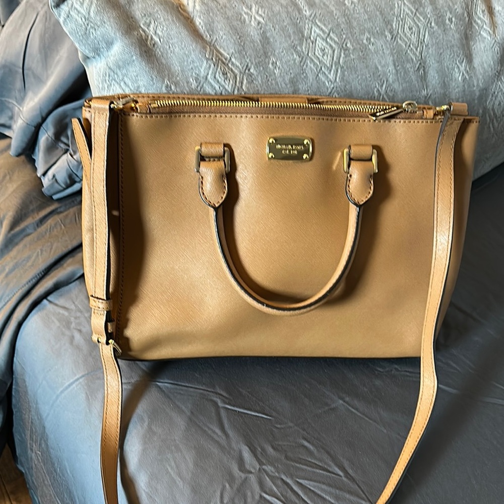 Michael Kors Tan Leather Tote Bag